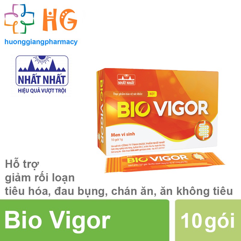 Men vi sinh Bio Vigor - Giúp cân bằng hệ vi sinh đường ruột, kích thích tiêu hóa, ăn ngon  (Hộp 10 gói)