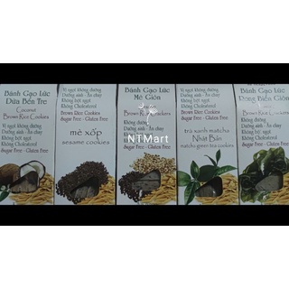 Bánh gạo lức 5 Vị ( Dừa ,  Mè Xốp,  Mè Giòn,  Rong Biển,  Trà xanh)