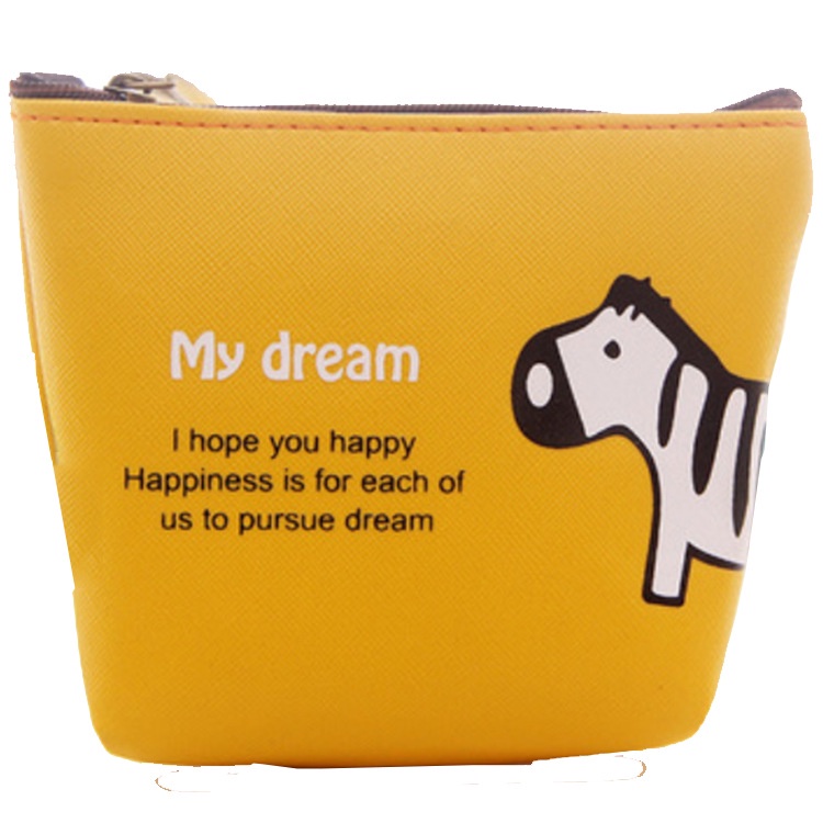 Ví Da PU Đựng Tiền Xu Hình Động Vật Hoạt Hình Đáng Yêu