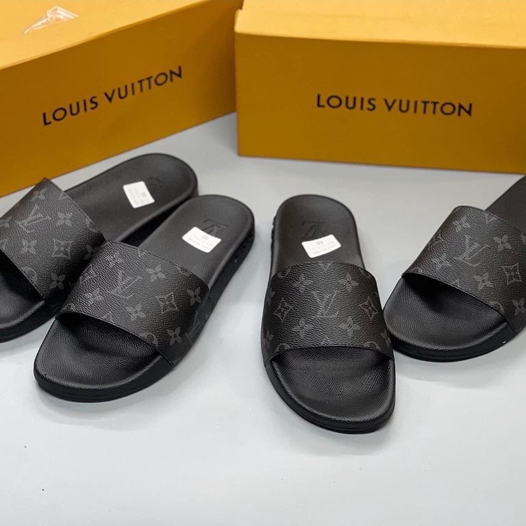 Dép lê quai ngang Louis Vuitton vân hoa [ Dota ]