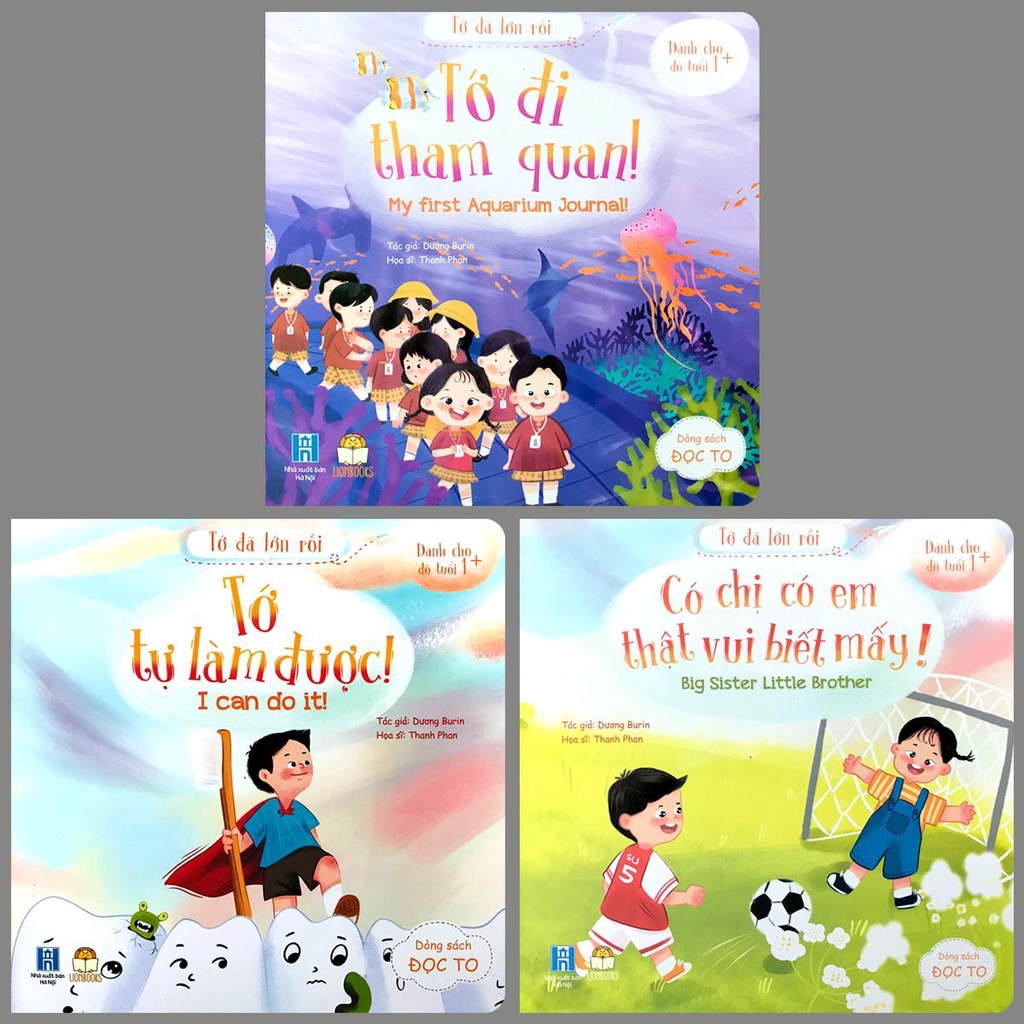 Sách cho bé - Tớ đã lớn rồi và Việt Nam quê mình - Dòng sách đọc to Lionbooks (Combo, lẻ tùy chọn)