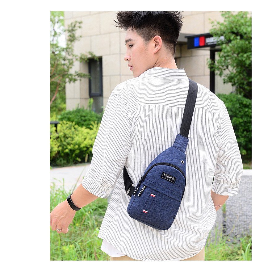 Túi đeo chéo nam chống nước 3 ngăn phong cách Hàn Quốc ĐN3
