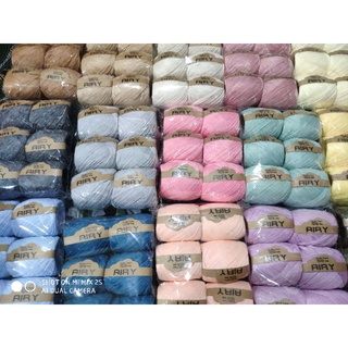 Sợi airy craft yarn, sợi cọ airy móc nón túi