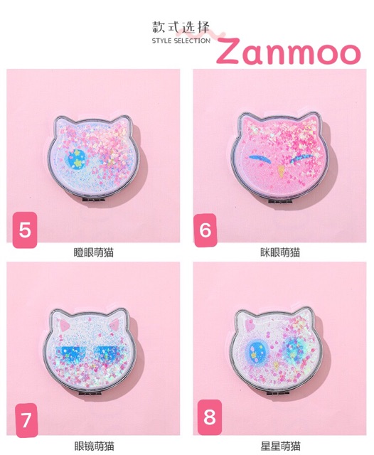 Gương mini 2 mặt Zanmoo cat