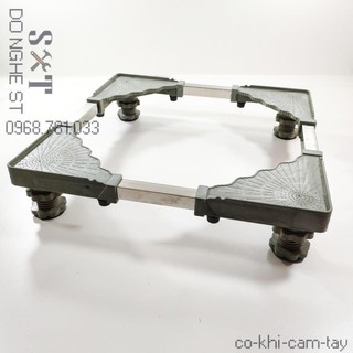 Giá đỡ chân kệ đế inox kê chống rung máy giặt tủ lạnh trụ ren điều chỉnh cao thấp - BH 2 năm