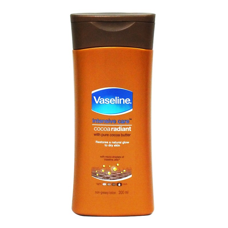 Hand & Body Vaseline 200ml Cocoa Glow Bottle