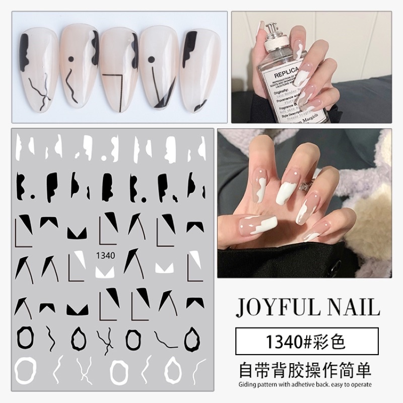 sticker 3d miếng dán móng trang trí nail