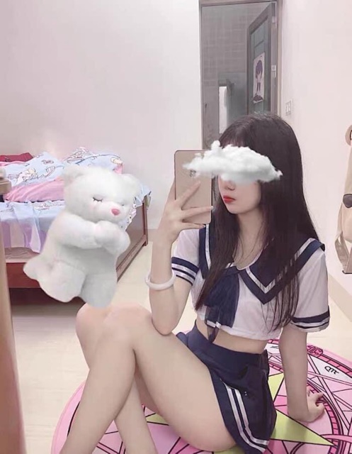 Bộ đồng phục học sinh cosplay anime sexy cao cấp váy xẻ kèm chíp <55kg CP03 | BigBuy360 - bigbuy360.vn