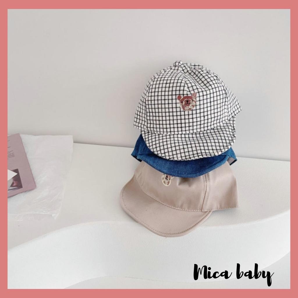 Mũ lưỡi trai mềm in hình mặt cún đáng yêu cho bé MH125 Mica Baby