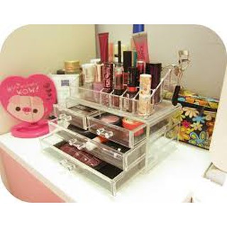 Hộp đựng mỹ phẩm 4 tầng tiện dụng, kệ đựng mỹ phẩm