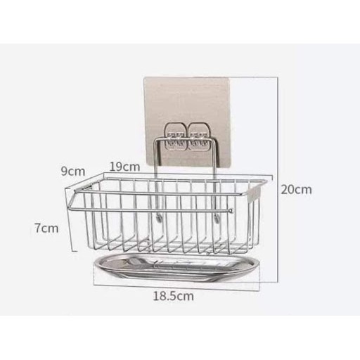 Kệ inox dán tường - Kệ inox để đồ rửa chén bát dán tường nhà rửa bát có khay hứng nước cao cấp