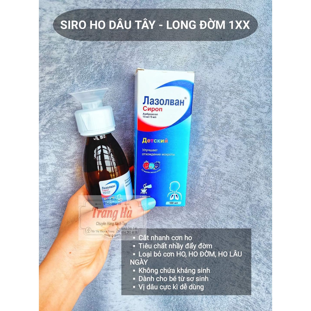 [ Hàng AUTH - Bill ảnh sau] Siro ho Lazolvan Nga