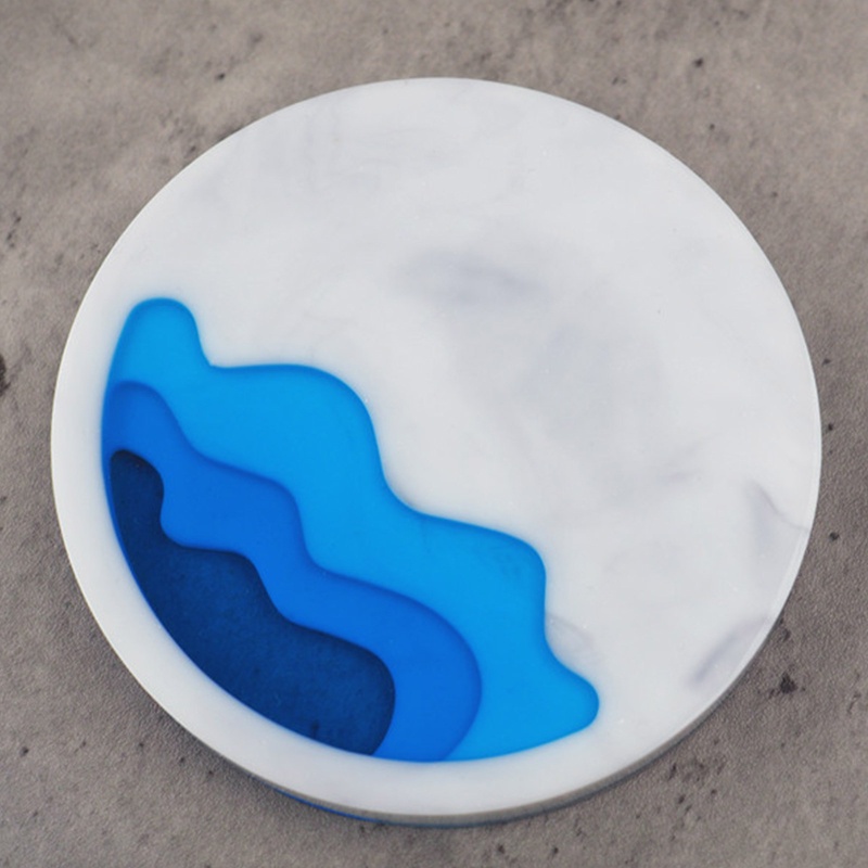 Sa Khuôn Silicon Hình Tròn / Vuông Làm Khay Resin Epoxy Resin Để Bàn Trang Trí Tiệc Cưới Tại Nhà