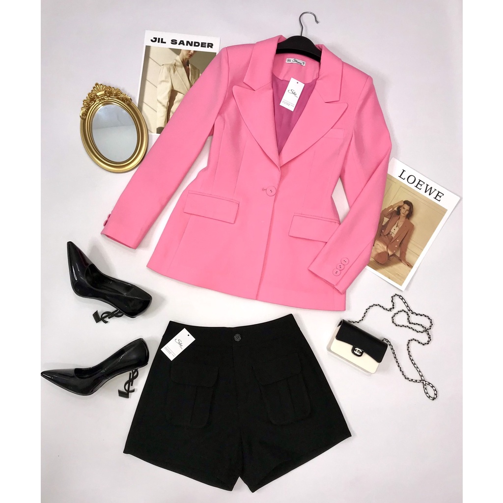 Áo vest hồng selina dài tay AV109