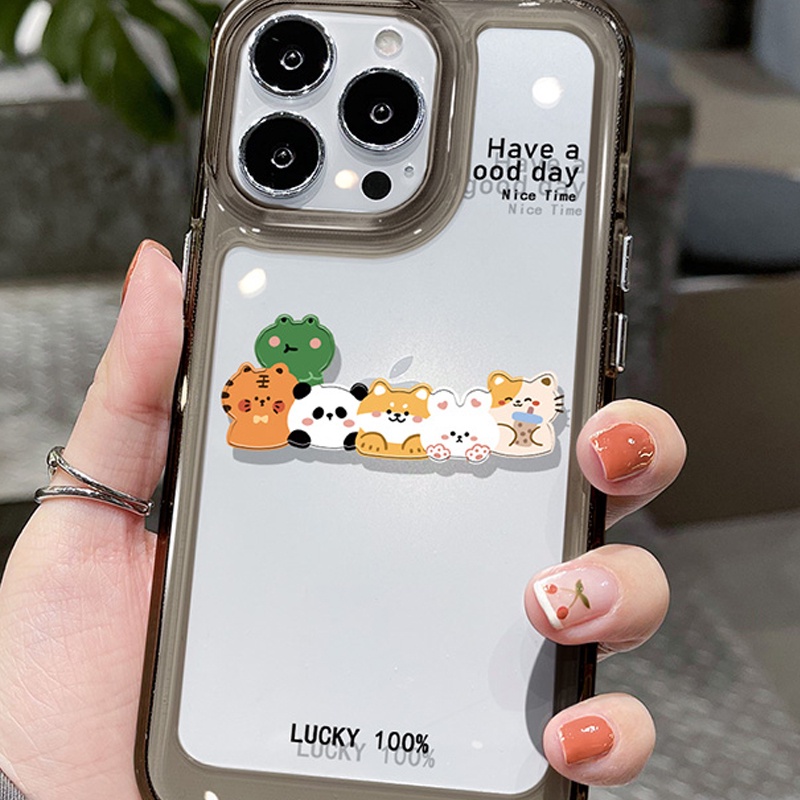 Ốp Điện Thoại DecoPhone Acrylic tpu acrylic Họa Tiết Động Vật Cho iphone 6s 7 8 plus x xs xr 11 12 13 14 15 max pro