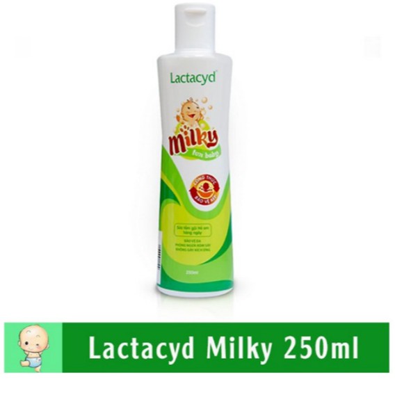 Sữa tắm gội trẻ em giảm Rôm sẩy và hăm kẽ Lactacyd Baby 250ml