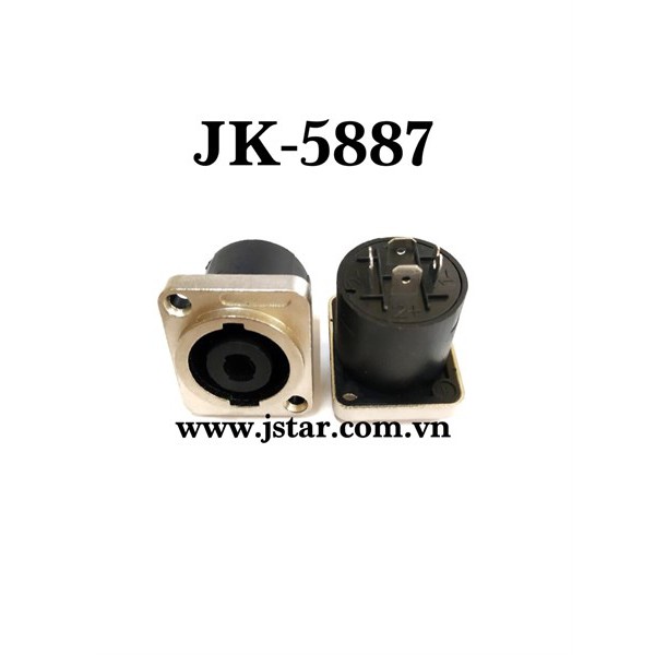 Jack loa Speakon Cái mặt kim loại