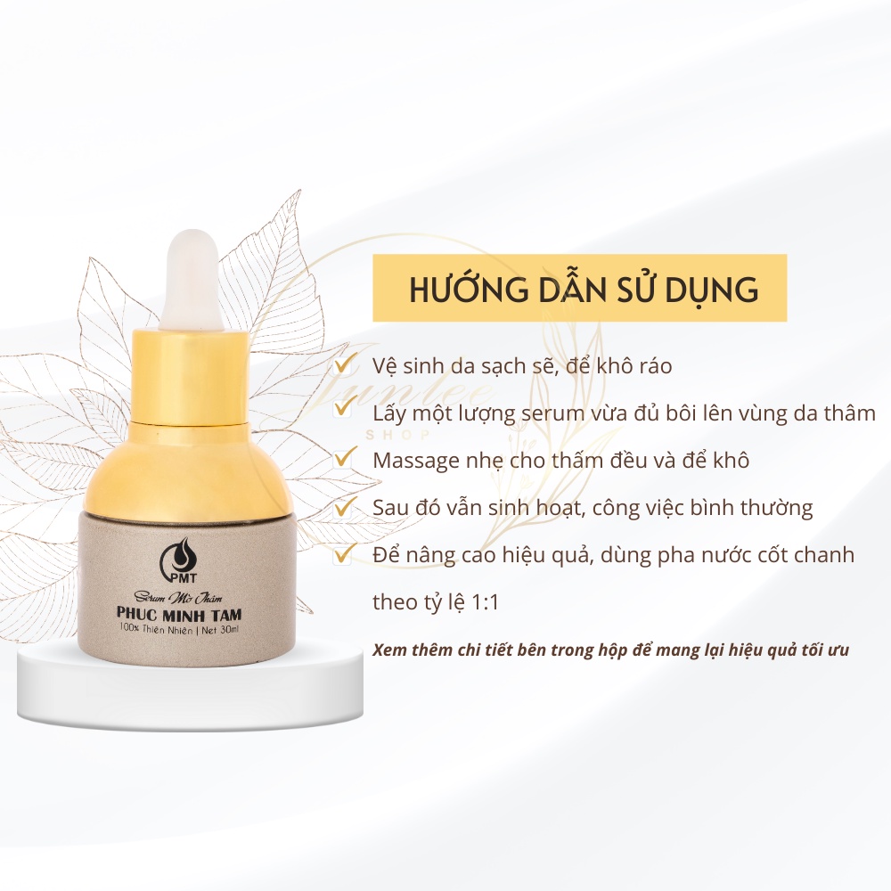 Thâm nách phúc minh tâm, serum giảm mờ thâm nách quầng mắt môi mụn mông đầu gối vùng kín – junlee làm đẹp chính hãng