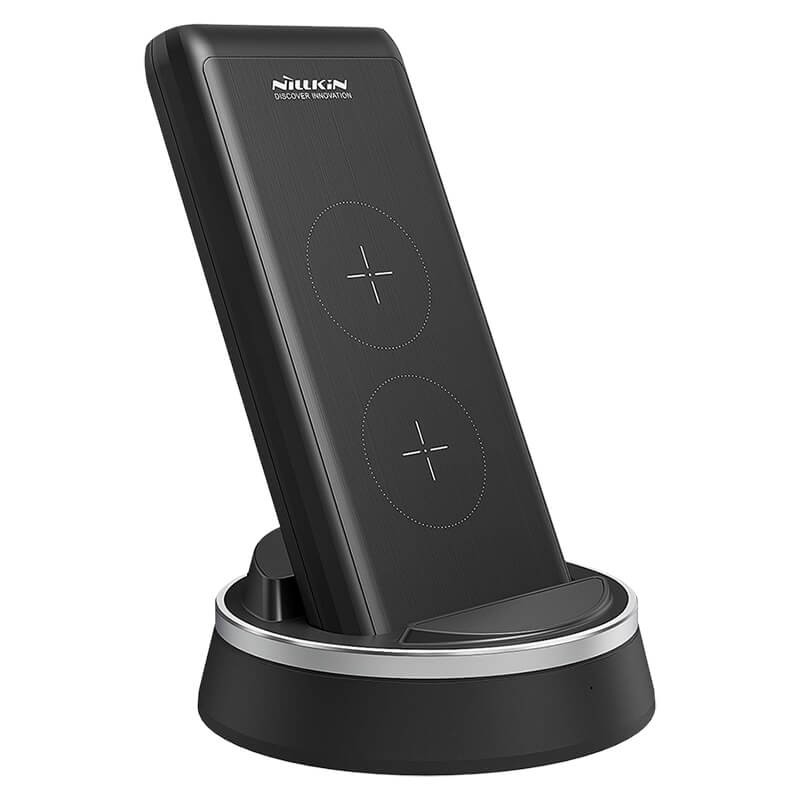 Dock sạc nhanh 10W không dây kiêm pin sạc dự phòng 10000mAh 1 cổng USB & 1 cổng Type-C hiệu Nillkin Power Mount