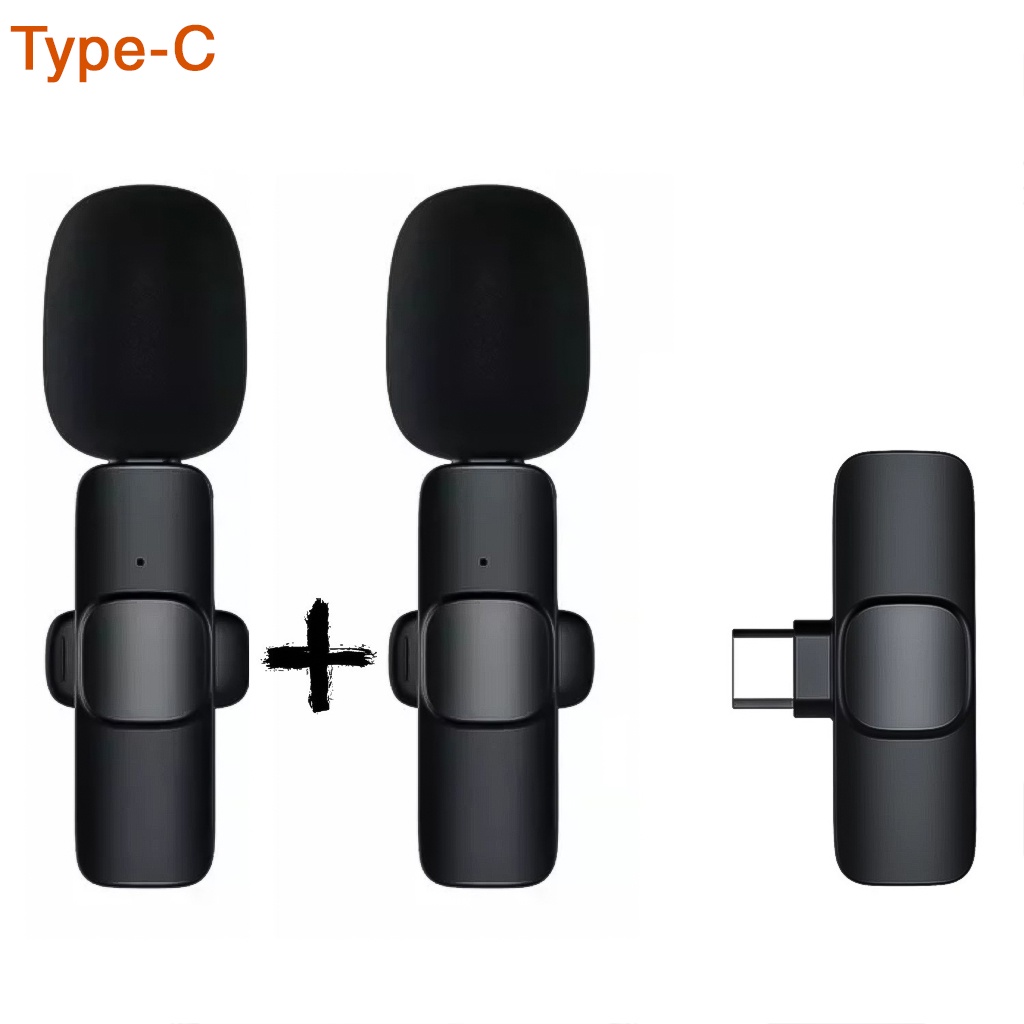 Micro không dây mini Micrô kẹp áo cổng Type-C / Hỗ Trợ Quay Video/Phát Sóng Trực Tiếp livestream cho PC/Android/ĐT