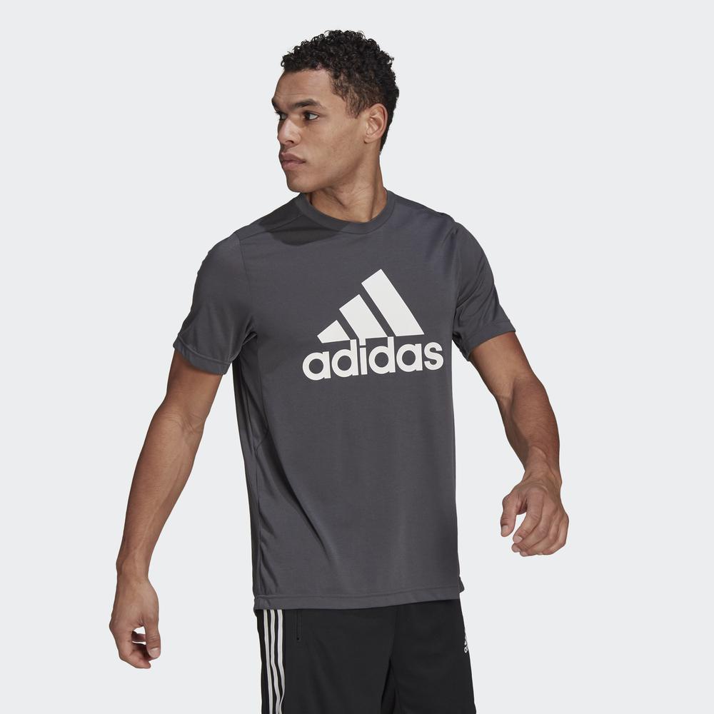 Áo Tee adidas TRAINING Nam AEROREADY Designed 2 Move Feelready Sport Logo Tee Màu xám GT3113