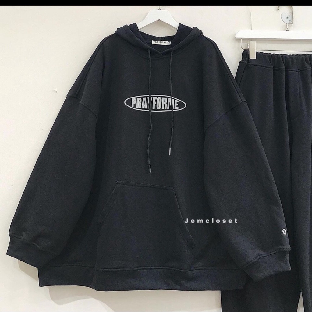 Set Nỉ 🌸Bray FORME dài tay nam nữ có mũ Unisex 🌸 Bộ đồ quần ống boom áo dài tay hoodie form rộng Ulzzang 🌸 sale | BigBuy360 - bigbuy360.vn