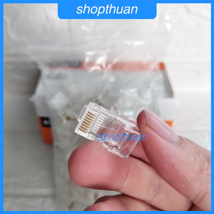 Đầu mạng RJ45 TENDA hộp 100 cái - hạt bấm cáp internet RJ45 Cat5e