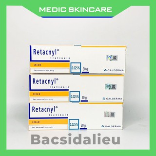Kem ngừa mụn Retacnyl[CHÍNH HÃNG ] Kem Retacnyl Tretinoin Cream 0,025% và 0.05%, 30g