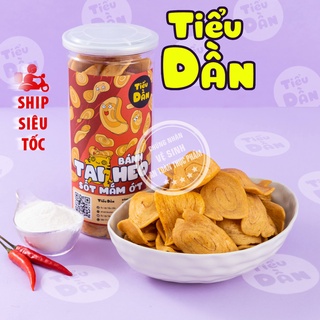 Bánh tai heo sốt mắm ớt Tiểu Dần đồ ăn vặt hũ lớn 250g
