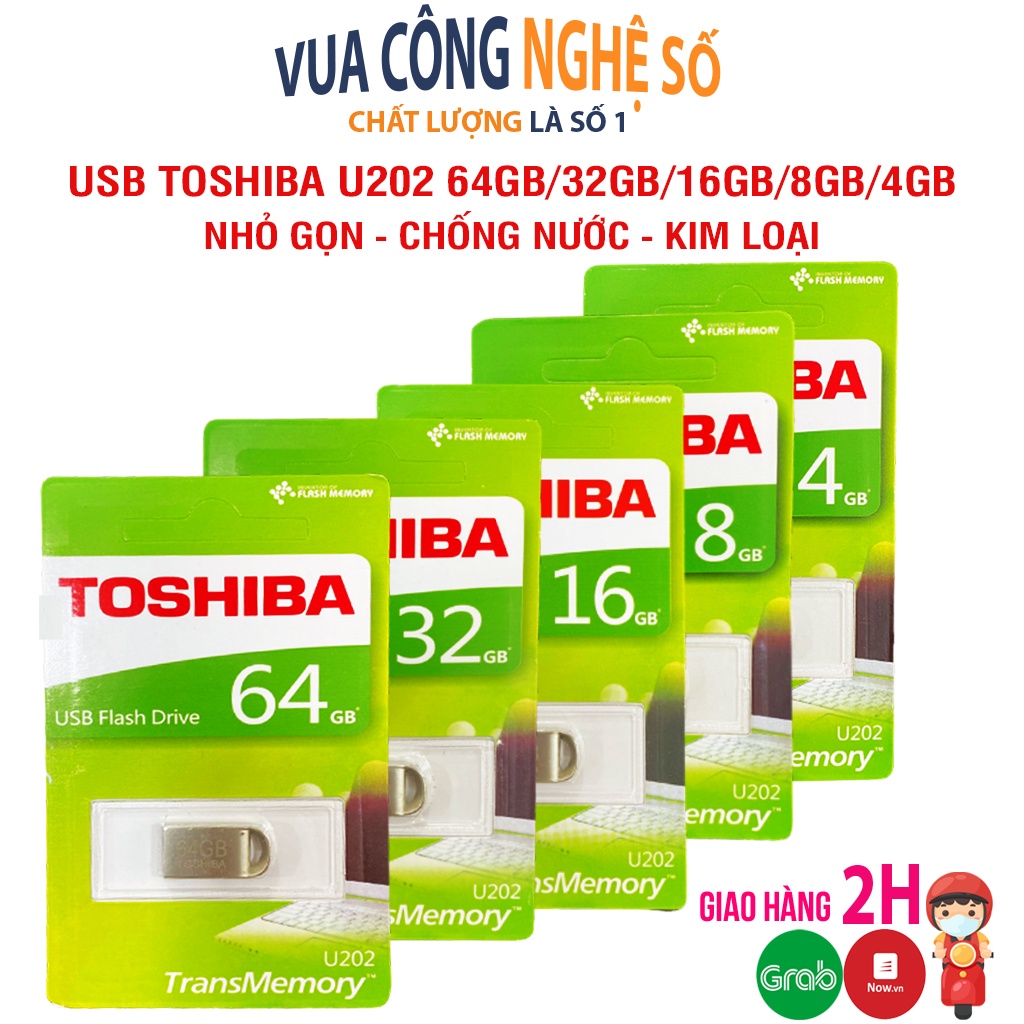 Usb 64gb/32gb/16gb/8gb/4gb Siêu Nhỏ Toshiba U22 Lưu Trữ Dữ Liệu, Chống Nước, Vỏ Kim Loại