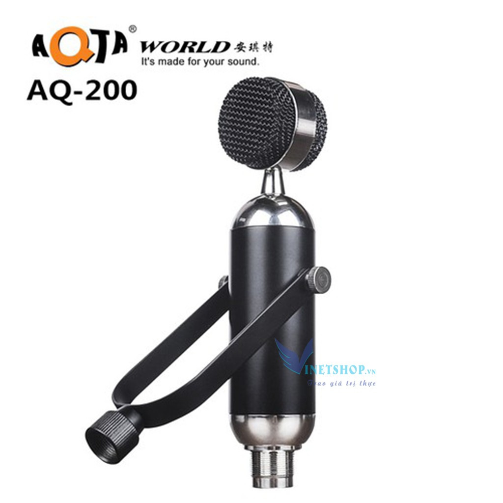 Micro thu âm AQ200 ( hàng nhập khẩu) DÙNG LIVESTREAM, KARAOKE CỰC HAY dc3646