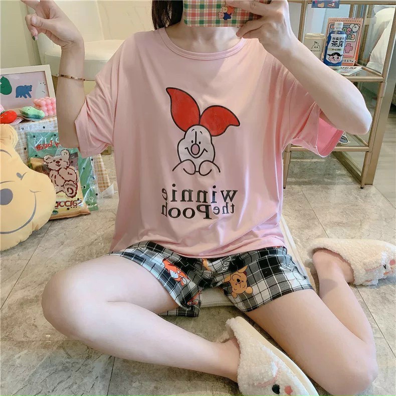 Bộ Ngủ Nữ🌹FREESHIP🌹Bộ Mặc Nhà Cộc Nữ Hoạt Hình Hàng Quảng Châu Loại 1 Cực Xinh AN33