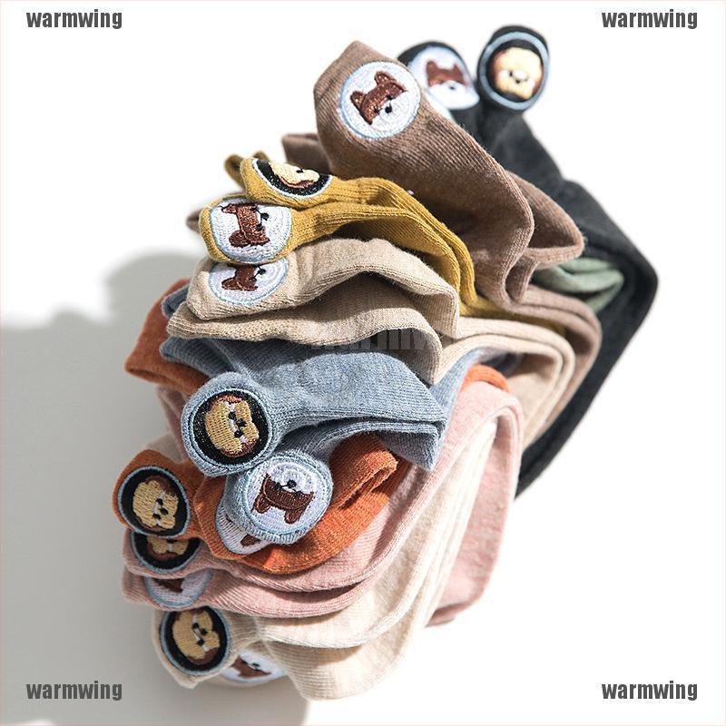 Vớ Cotton Cổ Thấp Họa Tiết Động Vật Dễ Thương Vui Nhộn Cho Nam Và Nữ