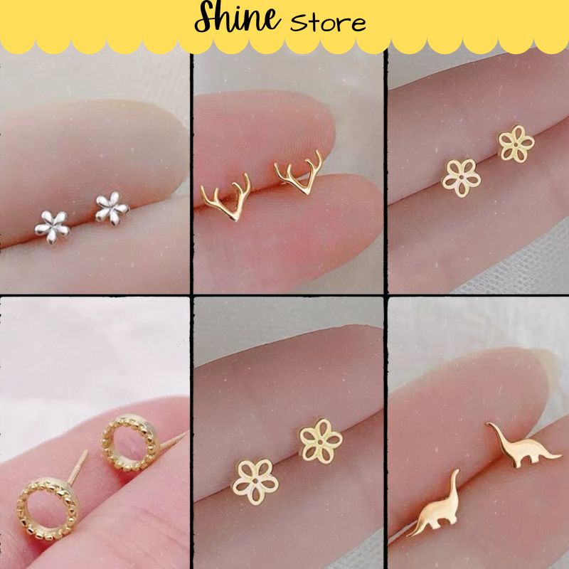 Khuyên tai cute nhiều mẫu bông tai nữ sát tai nhiều mẫu cá tính của cô nàng thời trang