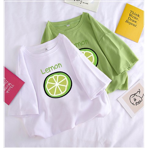 VIDEO_Áo Thun Tay Lỡ unisex quả chanh LEMON kute hàng đẹp chuẩn shop - form rộng A084