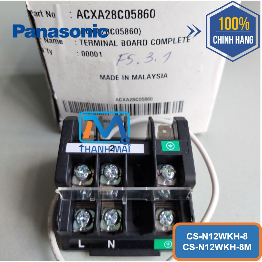 [Mã ELHA22 giảm 5% đơn 300K] cầu đấu điện dàn lạnh máy lạnh Panasonic model CS-N12WKH-8