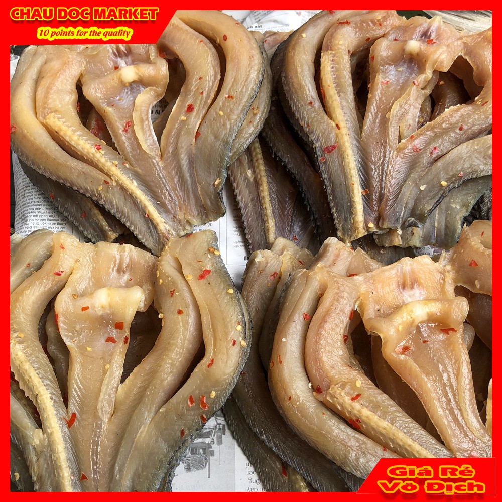 Khô Cá Lóc 2 Nắng Châu Đốc 500gr Không Cứng Vừa Ăn Loại Ngon Hút Chân Không.