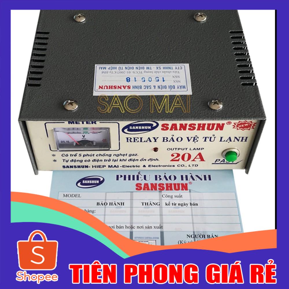 [ GIÁ RẺ ] Relay (Ổn áp) bảo vệ tủ lạnh cao cấp SANSHUN 20A ( xám )