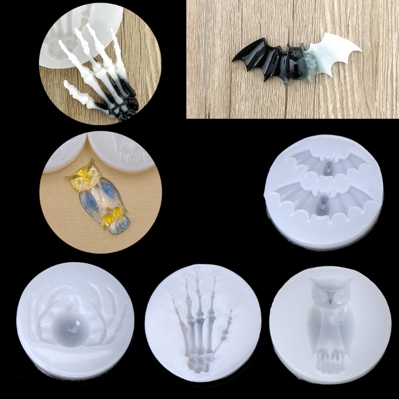 Khuôn Silicone Làm Móc Khóa Hình Bộ Xương Bàn Tay