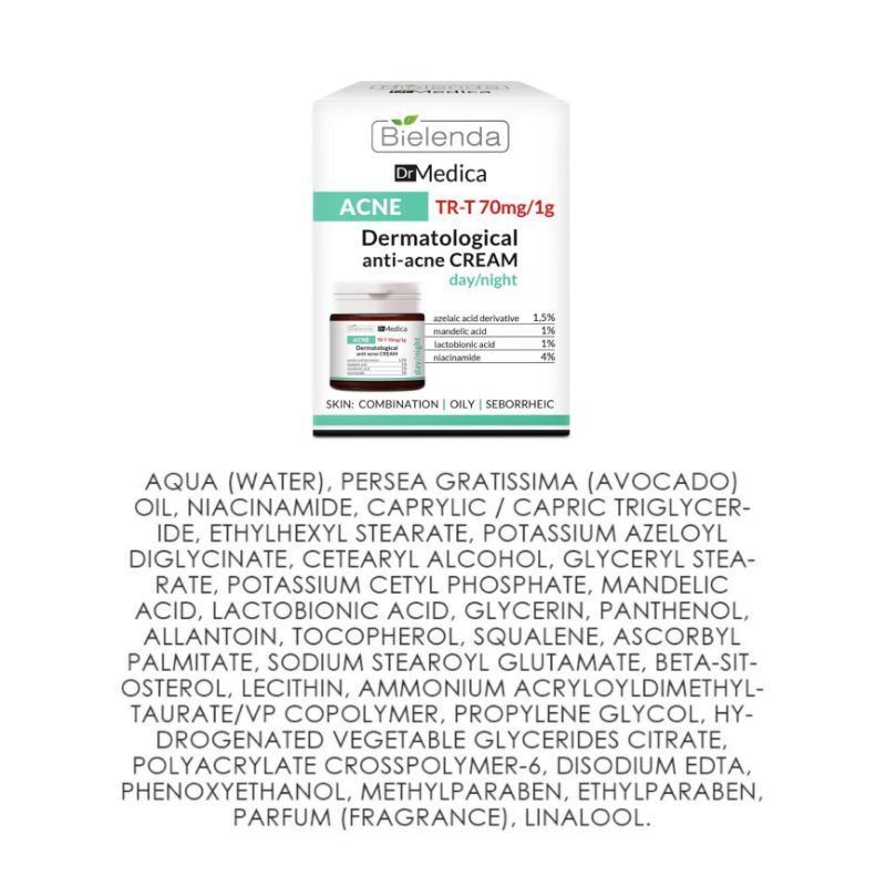 Kem dưỡng ngày-đêm Bielenda Dr.Medica 50ml Anti-acne (giảm mụn, mờ thâm) và Capillaries (giảm mẩn đỏ, giảm kích ứng)