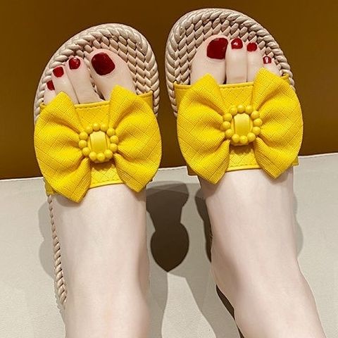 Dép Sandal Đính Nơ Siêu Nhẹ Chống Trượt Thời Trang Mùa Hè Cho Nữ