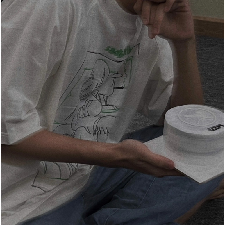 Áo thun tay lỡ Sadboiz Sadboizvibes 500k anniversary tee, Áo thun unisex nam nữ form rộng oversize chất liệu Cotton