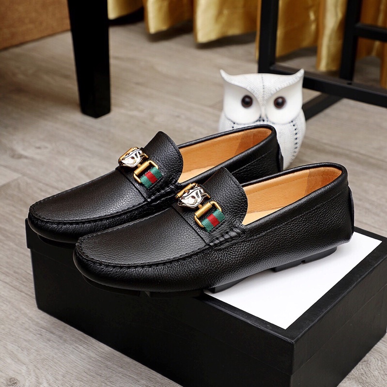 Giày lười nam thương hiệu Gucci GG/GC cao cấp da thật nhập khẩu