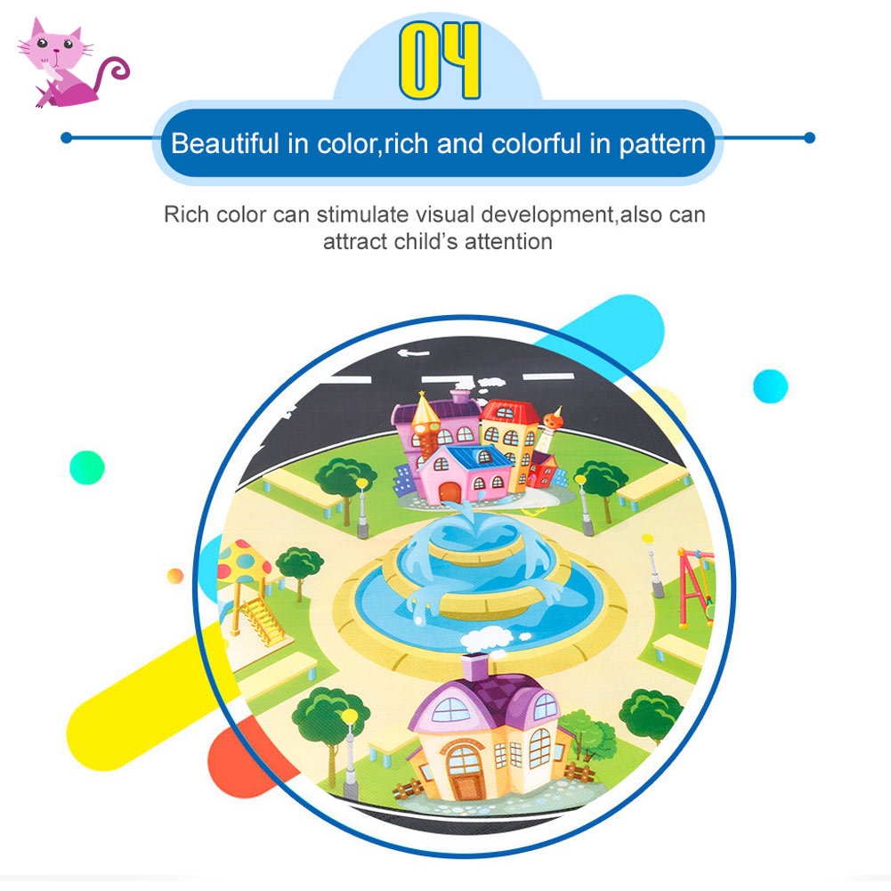 Thảm Đồ Chơi Hình Bản Đồ Giao Thông Thành Phố Cho Bé