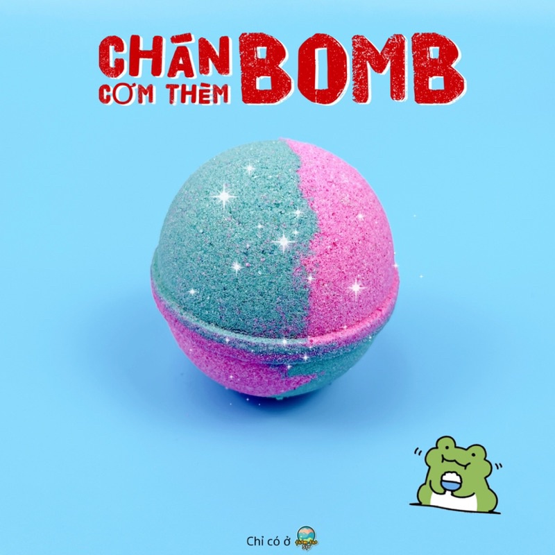 Bom tắm, viên sủi bồn tắm sủi màu sắc CHÁN CƠM THÈM BOMB bath bomb, 170 gram