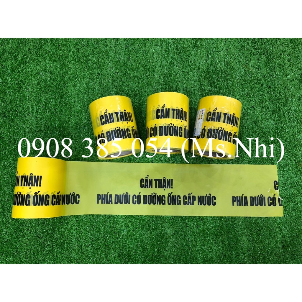 Băng rào cảnh báo bên dưới có đường ống nước- Hình thật
