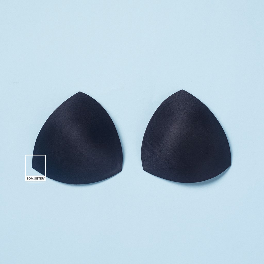 Cặp mút vải độn tam giác màu trơn BOM SISTER MD01
