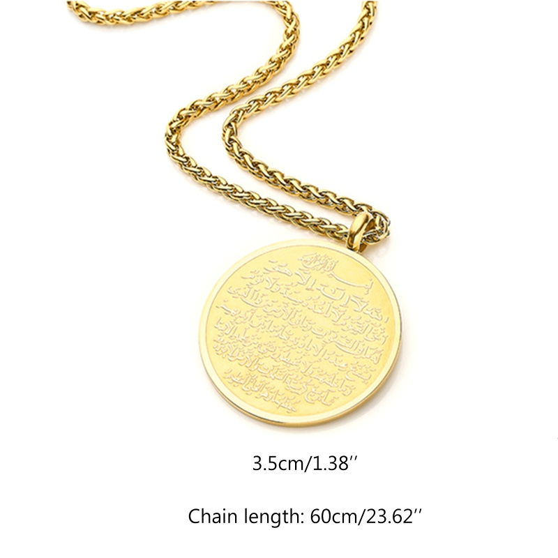 Vòng cổ Mặt Tròn In Câu Trích Dẫn Tôn Giáo Thời Trang