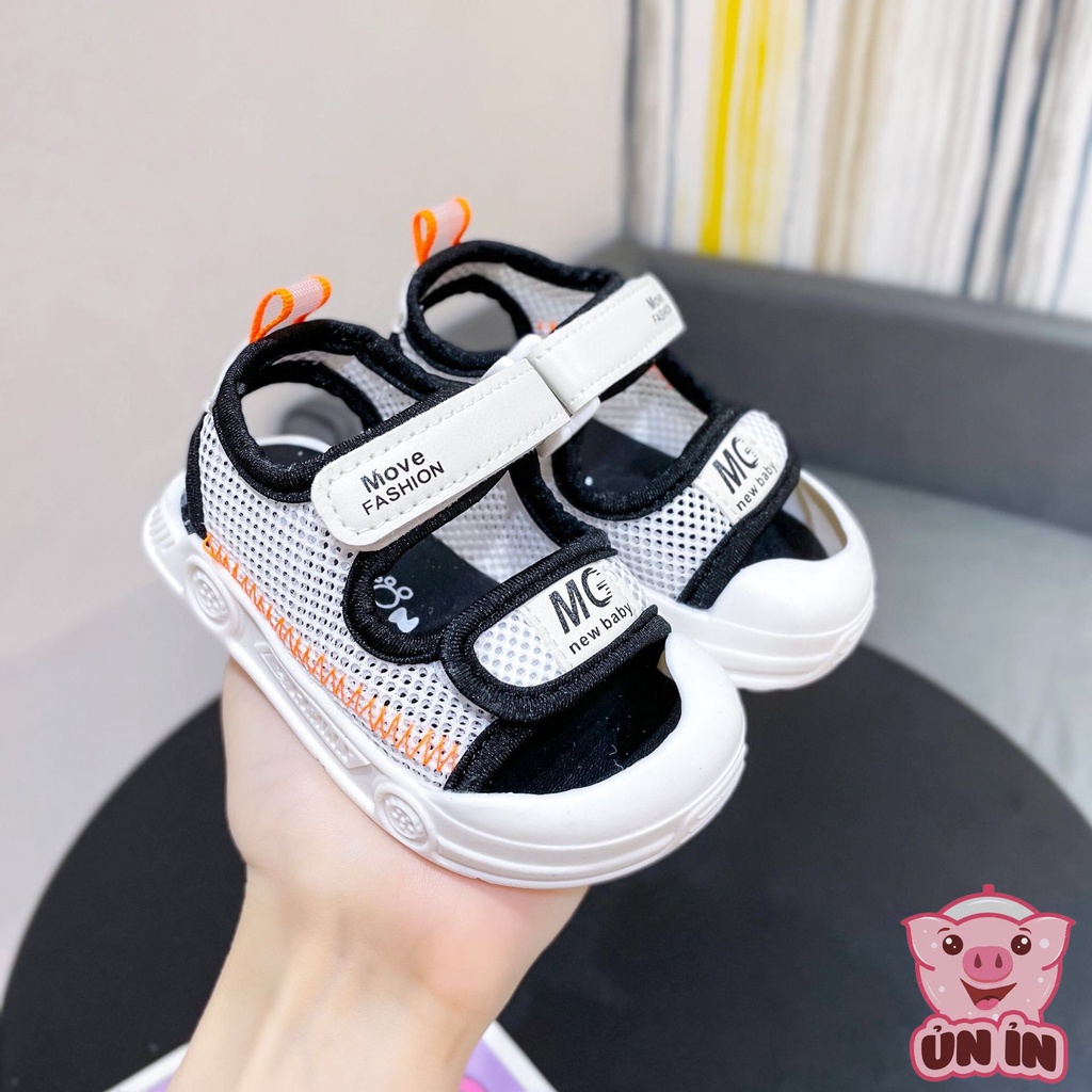 Sandal cho bé trai bé gái - Dép tập đi quai dán phối lưới cực xinh chống vấp chống trơn trượt cho bé 0-1 tuổi M868