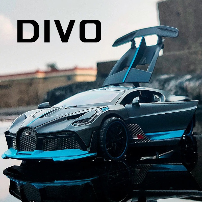 Mô Hình Xe Ô Tô Bugatti Divo Tỉ Lệ 1: 32 Bằng Hợp Kim Có Đèn Và Nhạc